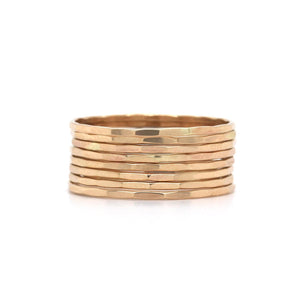 14K Yellow Gold Stacking Rings