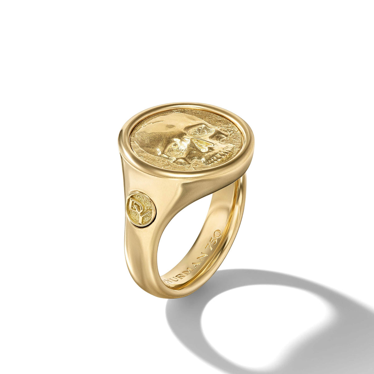 Life and Death Duality Signet Ring in 18K Yellow Gold