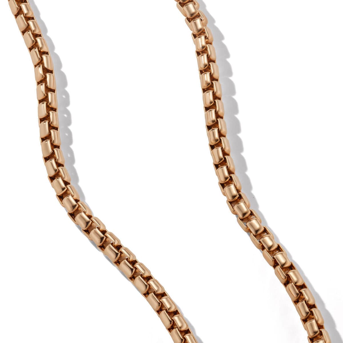 Box Chain Necklace in 18K Rose Gold