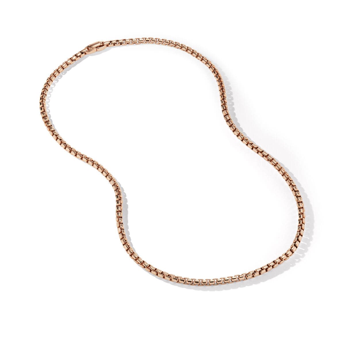 Box Chain Necklace in 18K Rose Gold