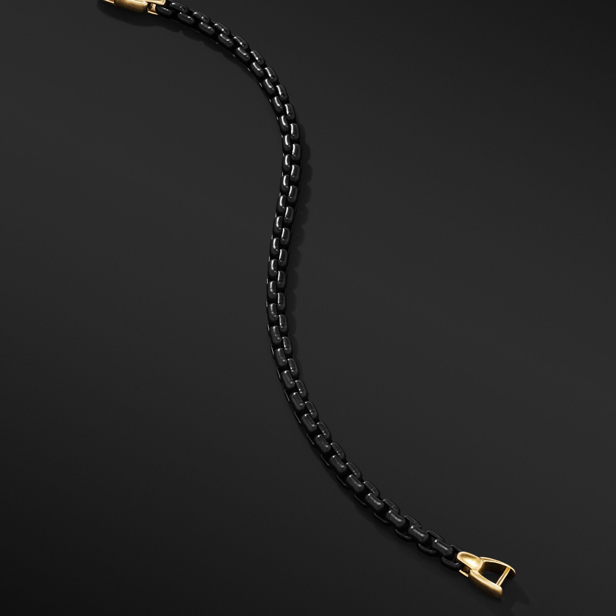 Box Chain Bracelet In Stainless Steel And 14K Yellow Gold