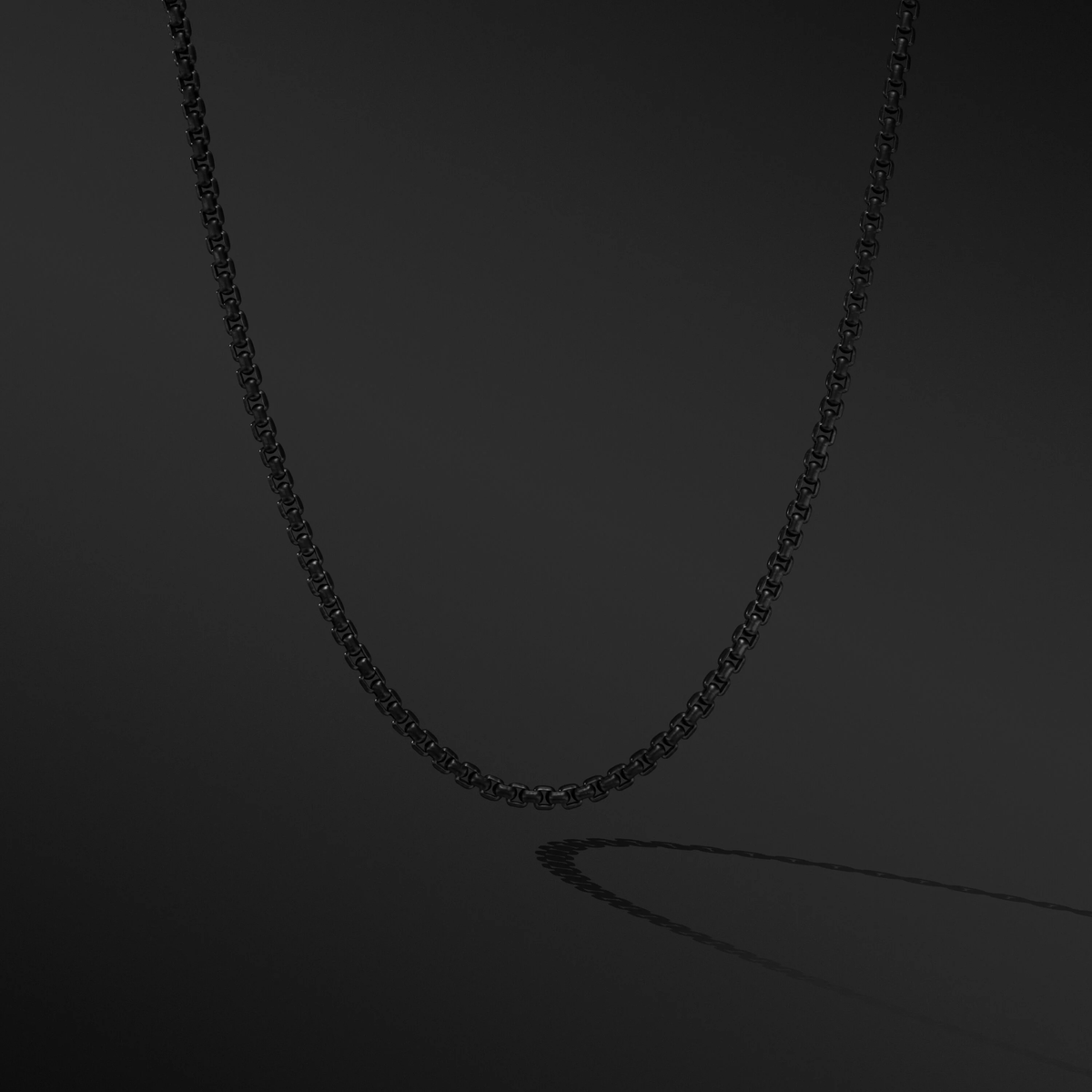 Box Chain Necklace In Stainless Steel And Sterling Silver