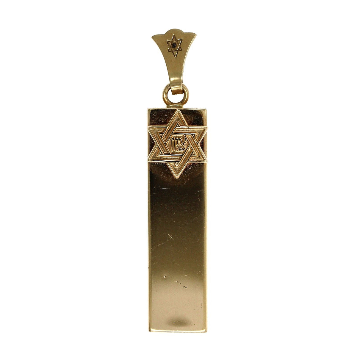 14K Yellow Gold Mezuzah Pendant