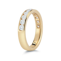 18K Yellow Gold Channel Set Diamond Band