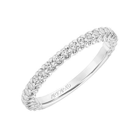 Platinum Shared Prong Diamond Band