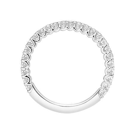 Platinum Shared Prong Diamond Band