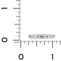 Platinum Square Emerald Cut Diamond Band