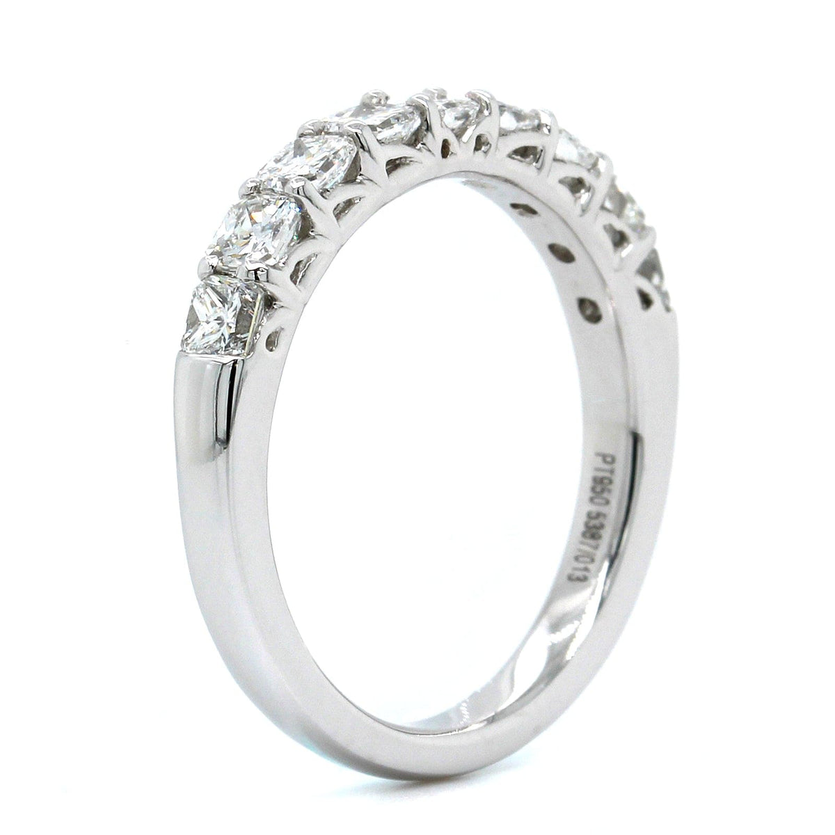 Platinum Radiant Cut Diamond Band