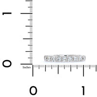 Platinum Radiant Cut Diamond Band