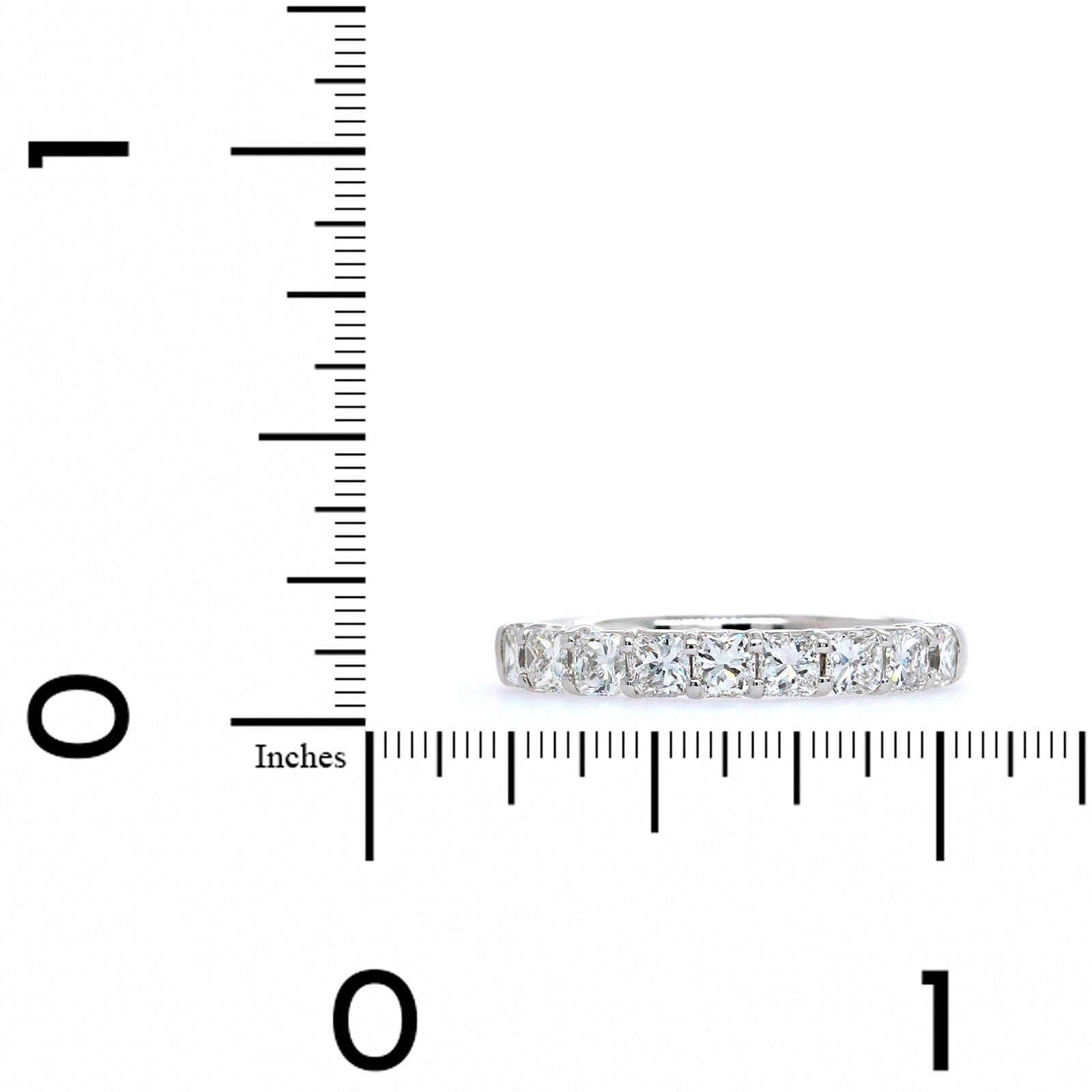 Platinum Radiant Cut Diamond Band