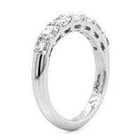 Platinum Cushion Cut Diamond 7 Stone Band