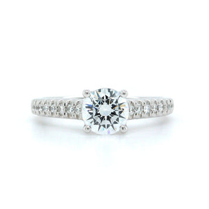 Platinum Pave Diamond Engagement Ring Setting