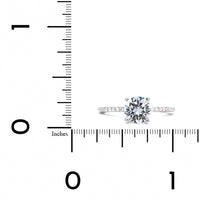 18K White Gold Pave Diamond Engagement Ring Setting