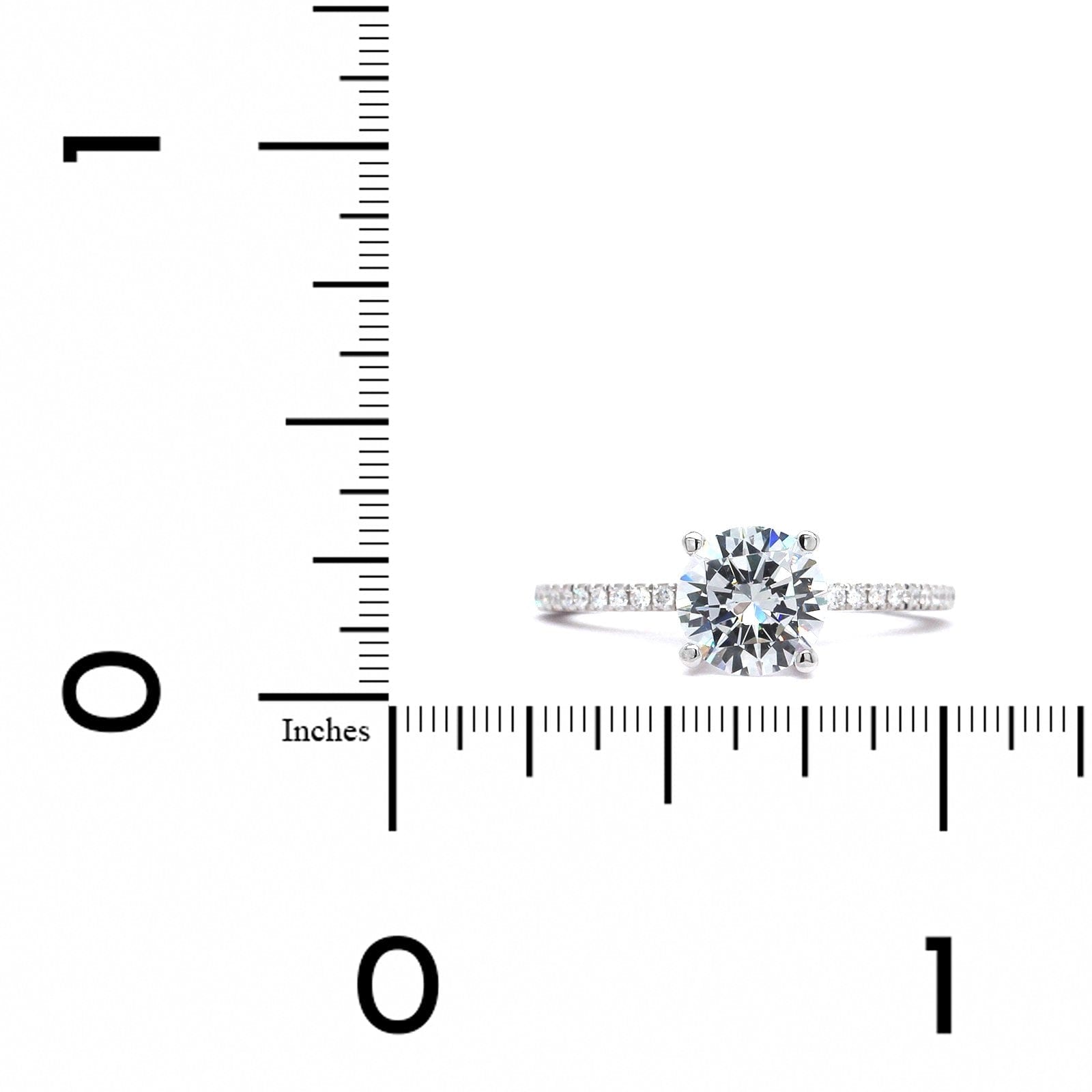 18K White Gold Pave Diamond Engagement Ring Setting