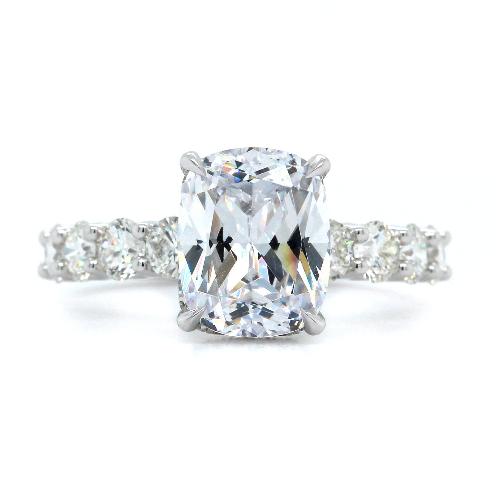 Platinum Shared Prong Diamond Engagement Ring Setting, Platinum, Long's Jewelers