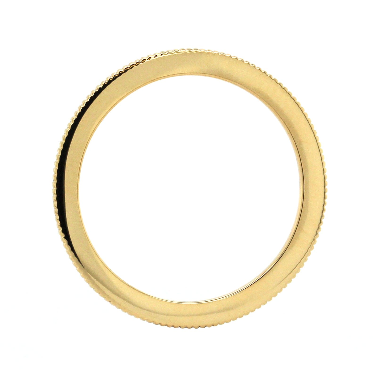 18K Yellow Gold Spacer with Milgrain Band