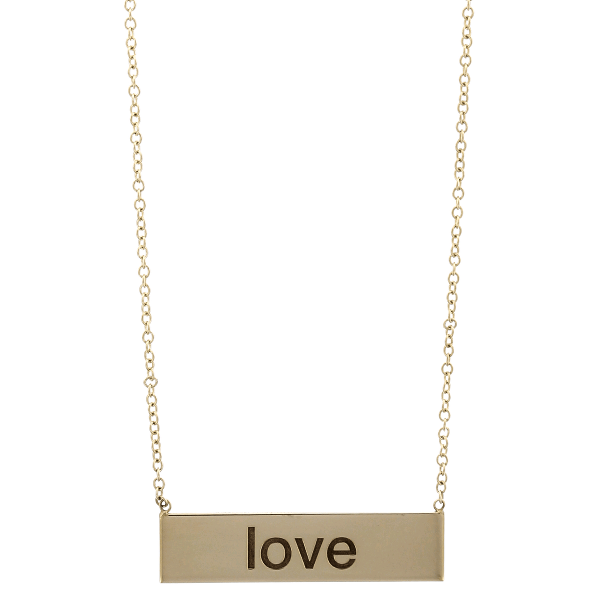 14K Yellow Gold Personalized ID Necklace