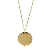 14K Yellow Gold Leo Zodiac Pendant