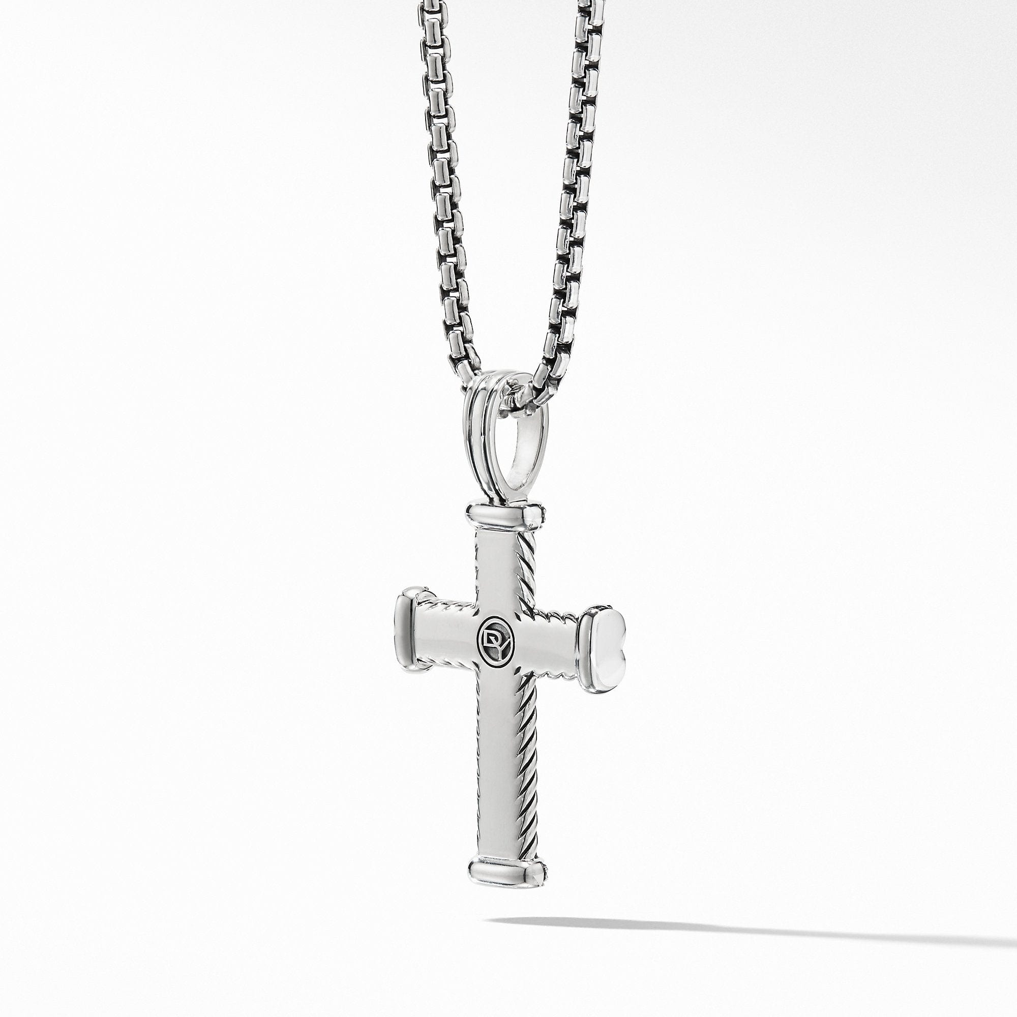 Chevron Cross Pendant with Black Diamonds