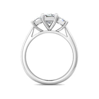 Platinum 3 Stone Emerald Cut Diamond Engagement Ring, Platinum, Long's Jewelers