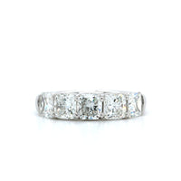 Platinum 5 Stone Cushion Diamond Band, Platinum, Long's Jewelers