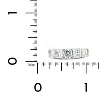 Platinum 5 Stone Cushion Diamond Band