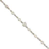 Platinum Bezel Set Diamond Station Necklace