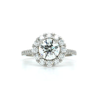 Platinum Diamond Halo Engagement Ring, Platinum, Long's Jewelers