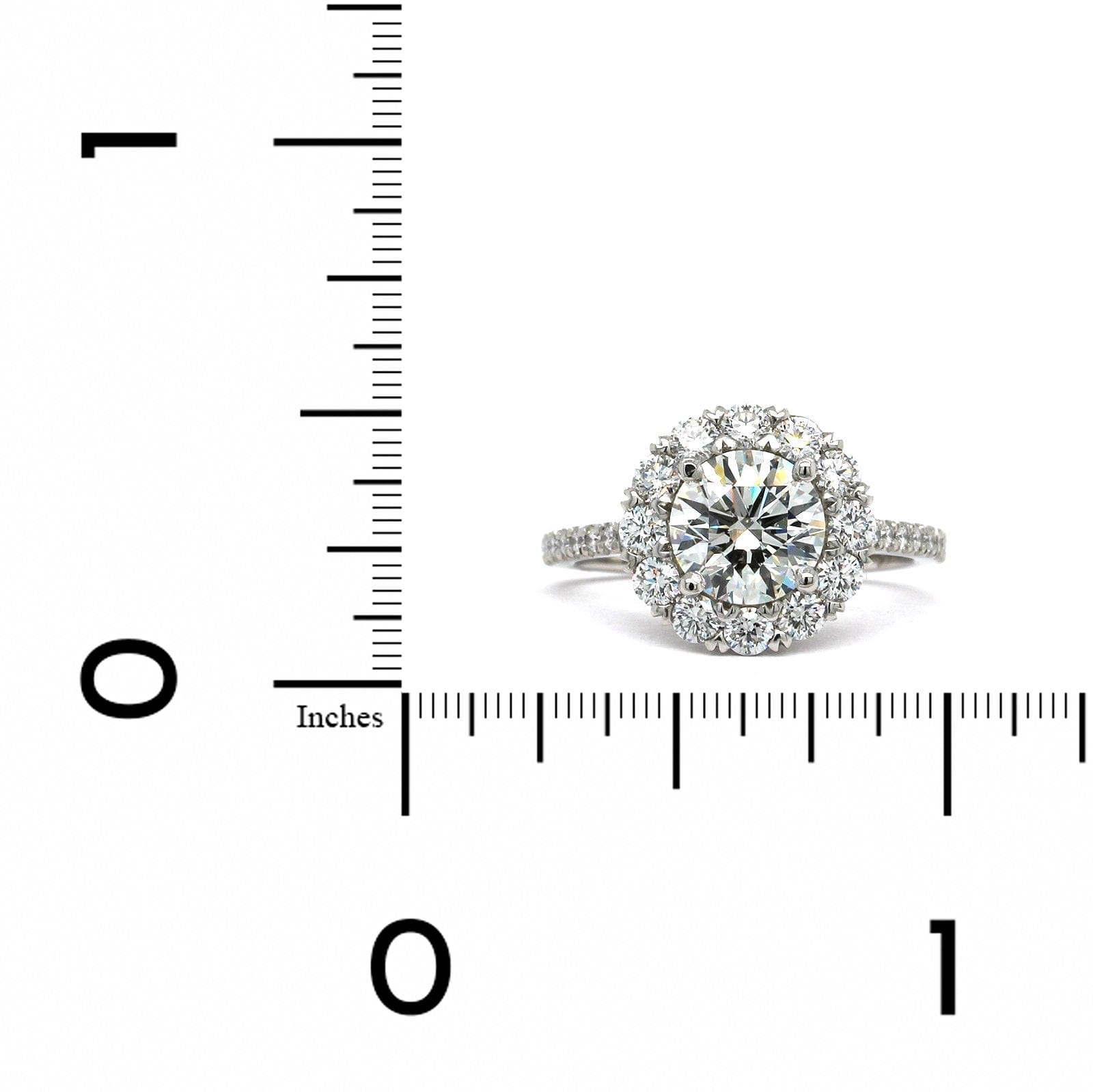 Platinum Diamond Halo Engagement Ring, Platinum, Long's Jewelers