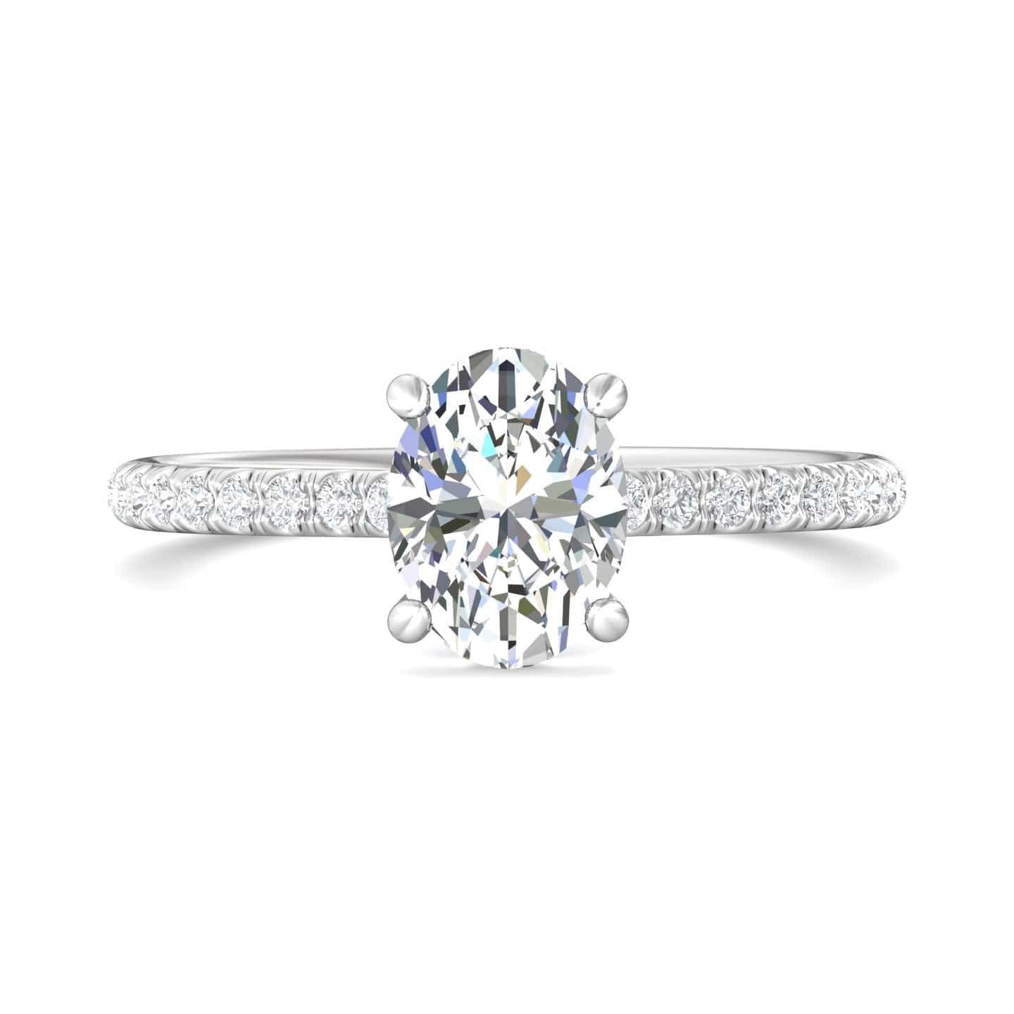 Platinum Oval Diamond with Hidden Halo Engagement Ring – Long's Jewelers