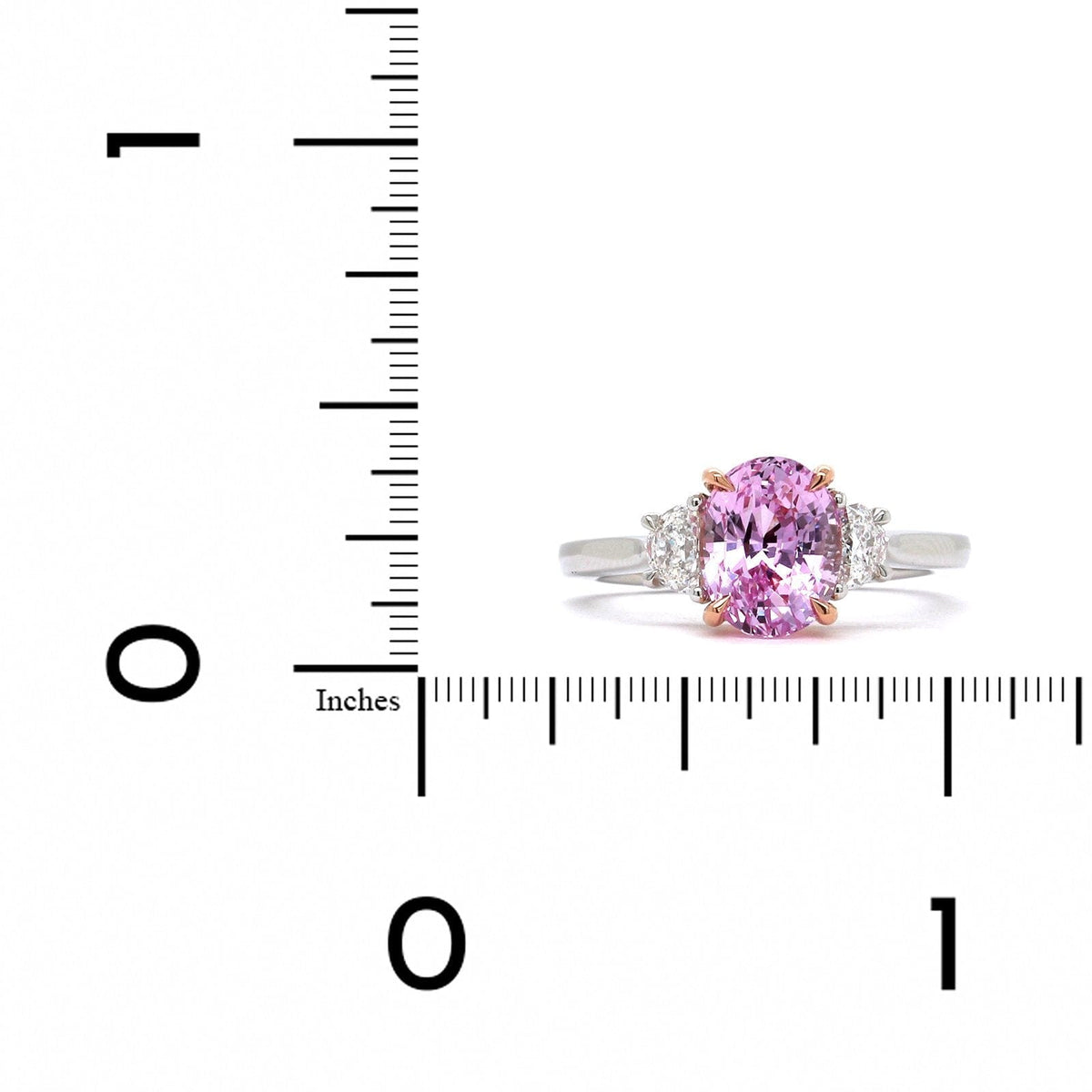 Pink Sapphire Infinity Promise Ring For Women In 18K White Gold
