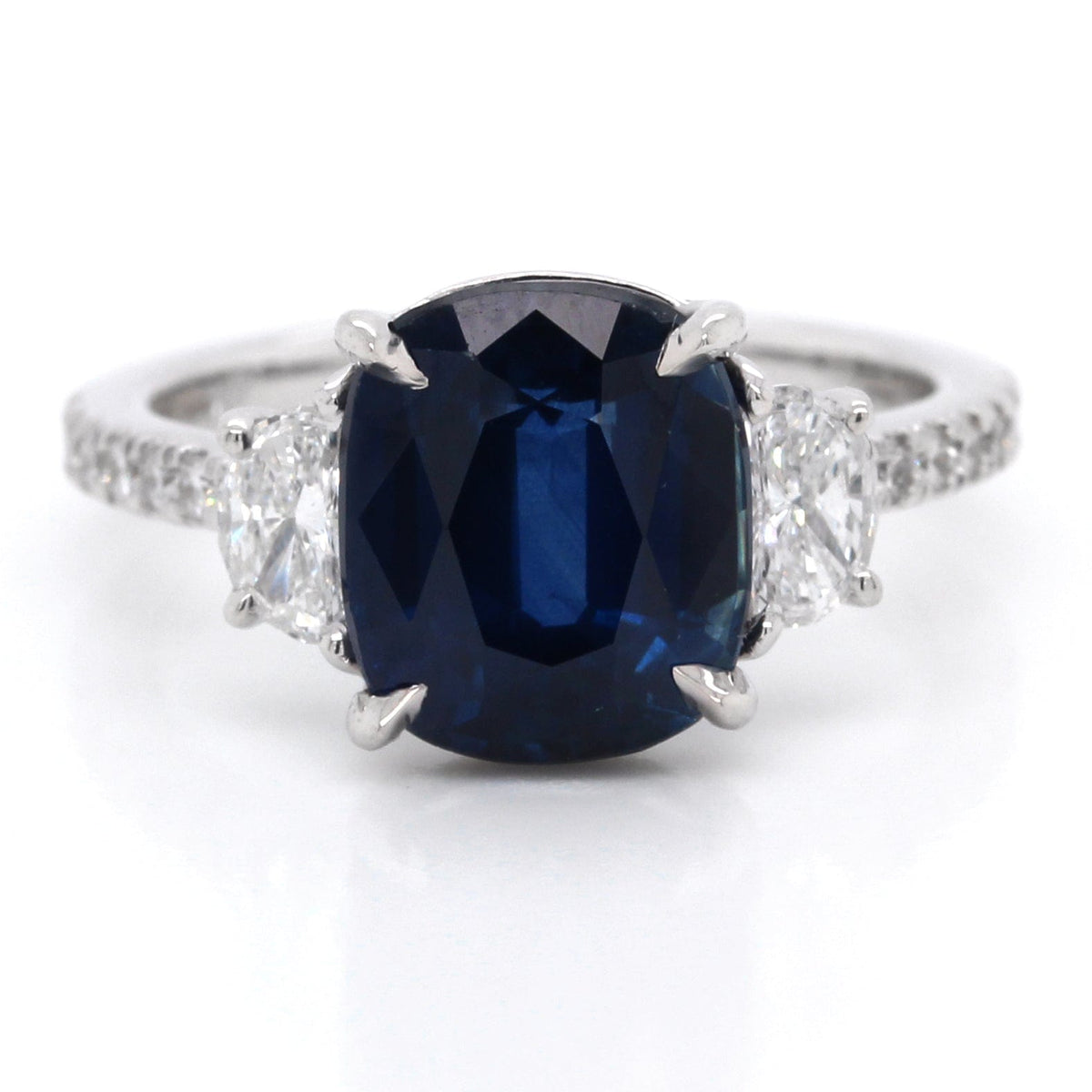 18K White Gold Sapphire and Diamond Ring – Long's Jewelers