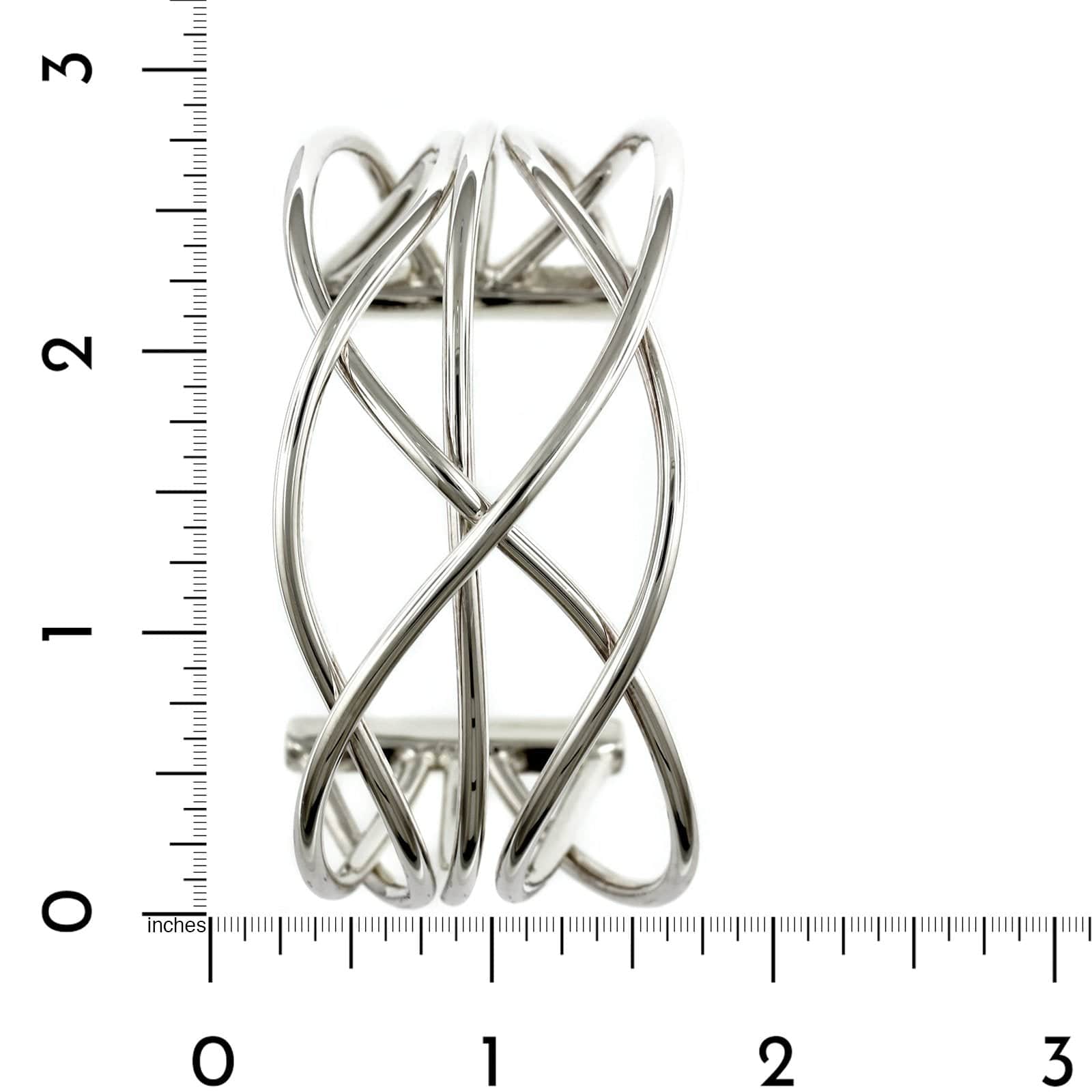 Sterling Silver Crisscross Cuff Bracelet