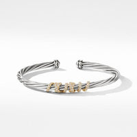 Helena Center Station Bracelet with Diamonds and 18K Gold, 4mm