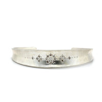 Adel Chefridi Sterling Silver Champagne Diamond Cuff Bracelet