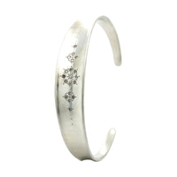 Adel Chefridi Sterling Silver Champagne Diamond Cuff Bracelet