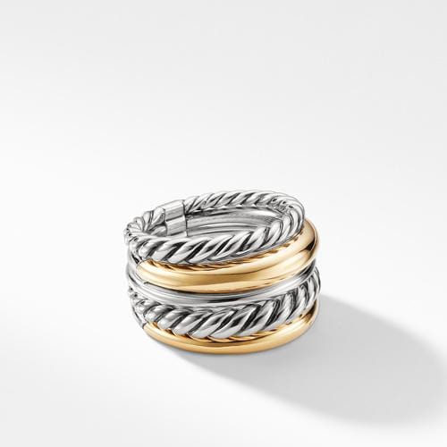 Pure Form® Wide Ring with 18K Gold