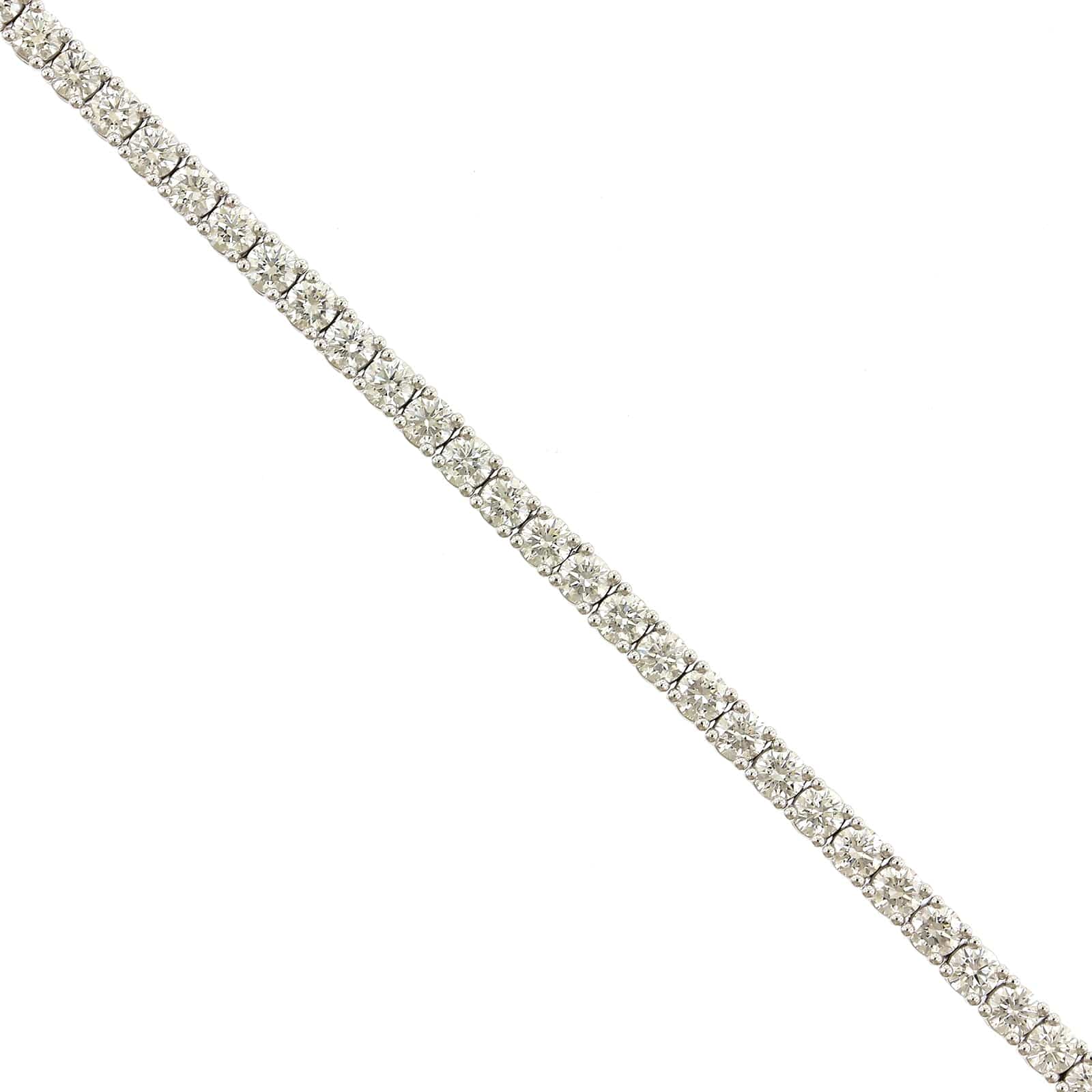 18K White Gold Diamond Line Tennis Bracelet