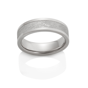 Palladium Gibeon Meteorite Wedding Band